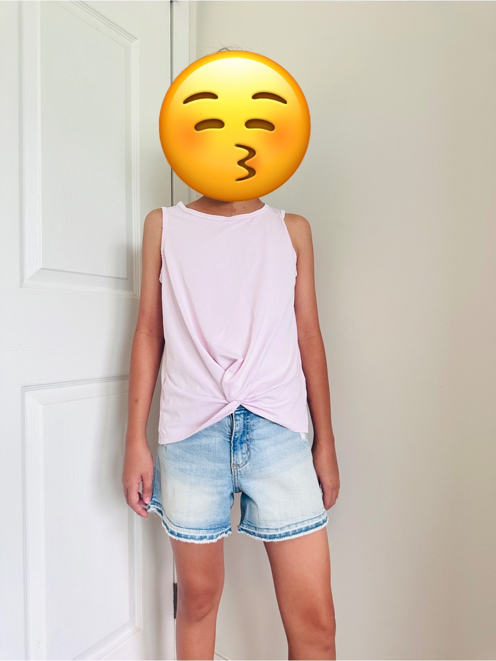 abercrombie kids Pale Pink Knot-Front Tank Top